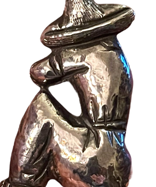 Hector Aguilar Mexico Sterling Silver (.925) Siesta Man w/Sombrero Brooch
