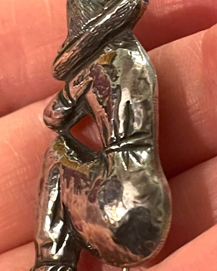 Hector Aguilar Mexico Sterling Silver (.925) Siesta Man w/Sombrero Brooch