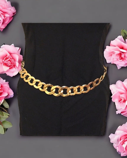 Vintage Chunky Heavy Necklace Belt Gold links