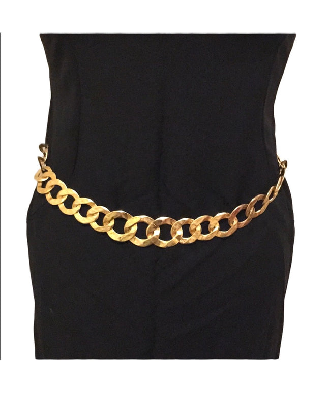 Vintage Chunky Heavy Necklace Belt Gold links
