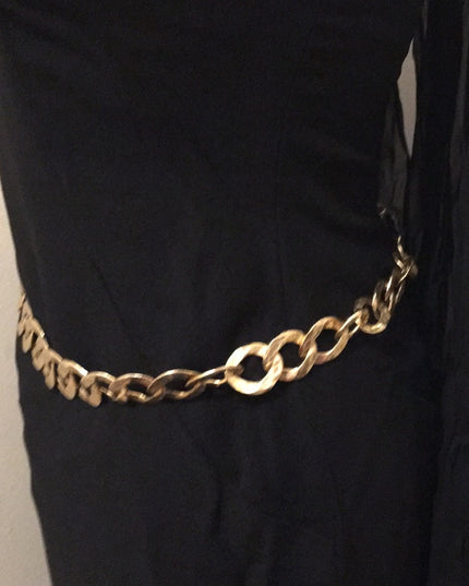 Vintage Chunky Heavy Necklace Belt Gold links