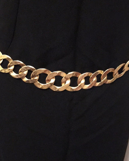 Vintage Chunky Heavy Necklace Belt Gold links