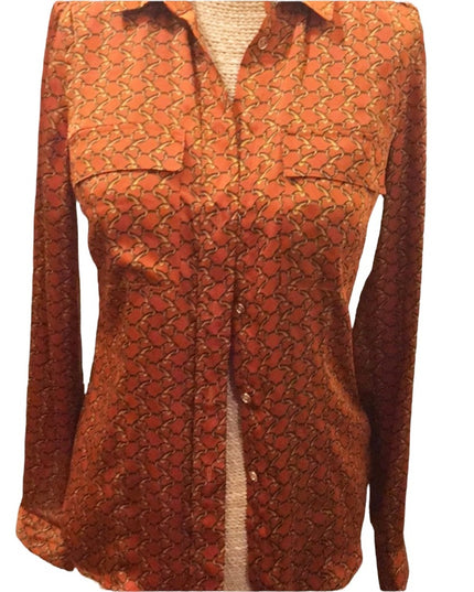 Michael Kors Horse Bit Blouse fall colors blouse