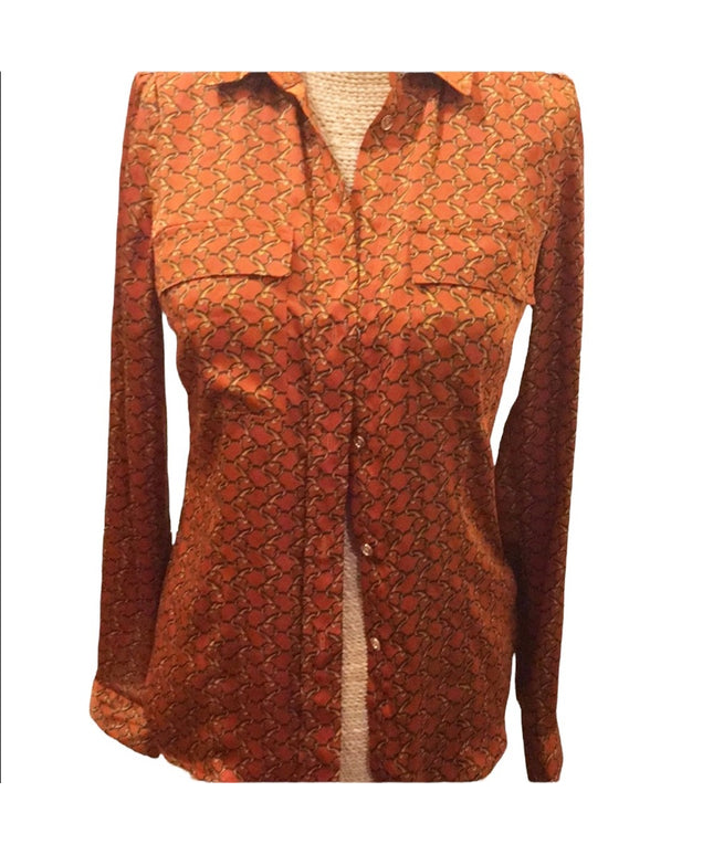 Michael Kors Horse Bit Blouse fall colors blouse