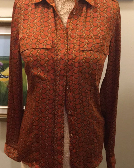 Michael Kors Horse Bit Blouse fall colors blouse