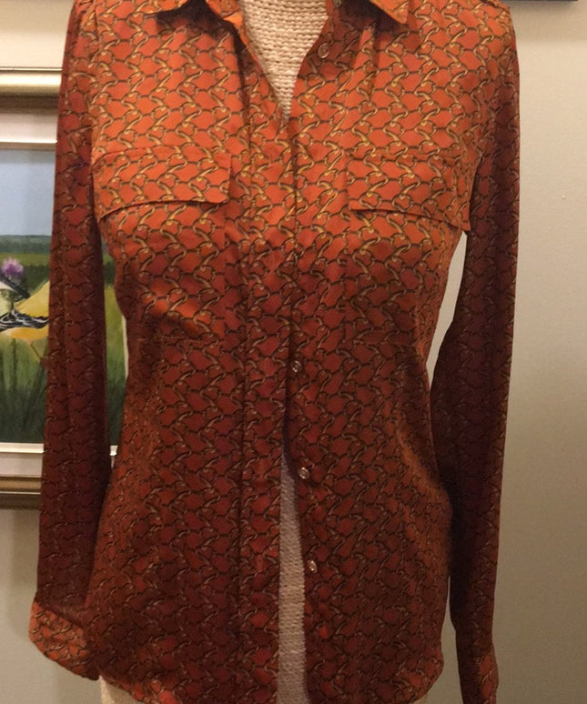 Michael Kors Horse Bit Blouse fall colors blouse
