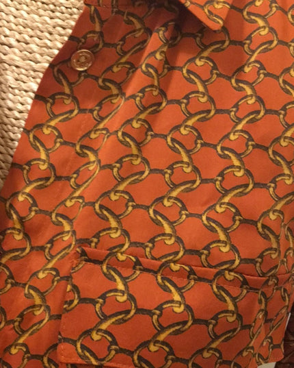 Michael Kors Horse Bit Blouse fall colors blouse