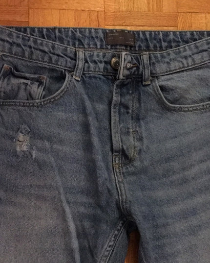 Zara Mens Distressed blue jeans Sz 30/26
