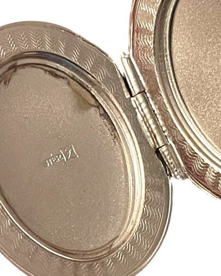 Vintage 1960s Sterling silver 925 Rhodium plated Etched locket necklace …