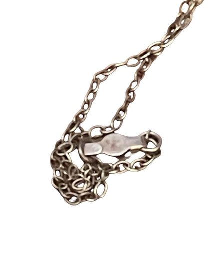 Vintage Sterling silver Etched locket necklace 925