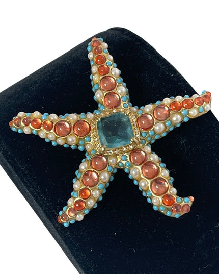 Vintage KJL Kenneth Jay Lane Starfish brooch signed RARE