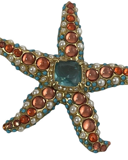 Vintage KJL Kenneth Jay Lane Starfish brooch signed RARE