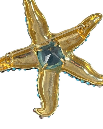 Vintage KJL Kenneth Jay Lane Starfish brooch signed RARE