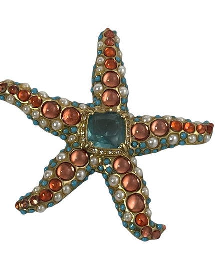 Vintage KJL Kenneth Jay Lane Starfish brooch signed RARE
