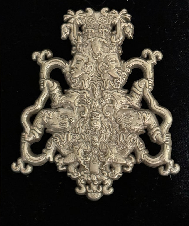Illuminate hand made limited edition 5/100 transend Illusion Brooch pin pewter