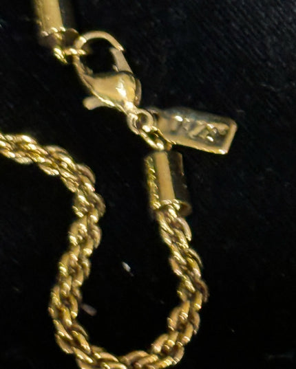 1928 Gold finish fancy Victorian Revival large locket 30” necklace