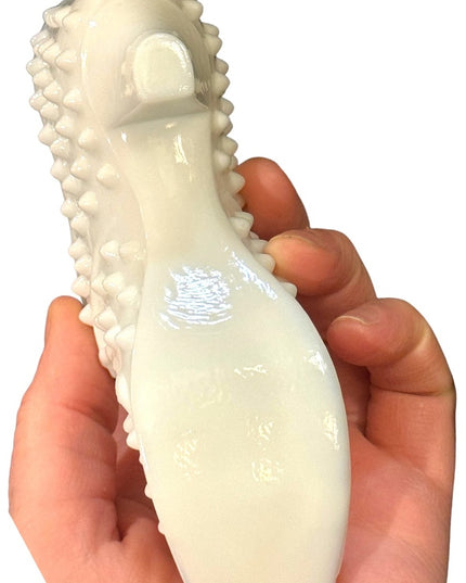 Vintage Fenton Hobnail fancy boot milk glass collectible