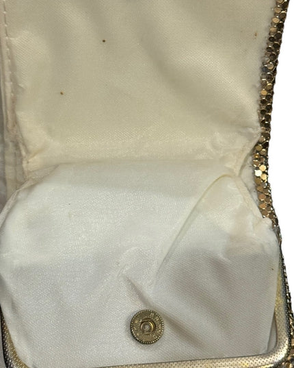 Vintage gold metal mesh wallet change purse metalic