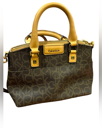 Calvin Klein Brown monogram LiKE NEW crossbody bag