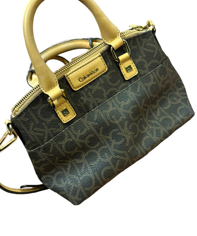 Calvin Klein Brown monogram LiKE NEW crossbody bag