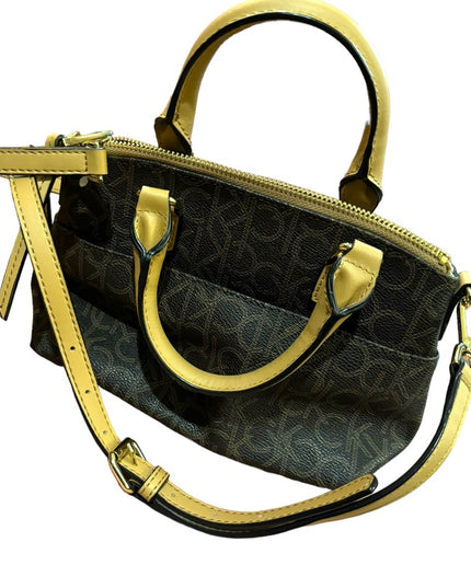Calvin Klein Brown monogram LiKE NEW crossbody bag