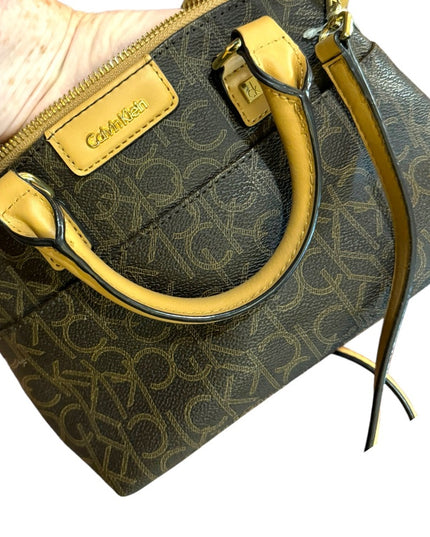 Calvin Klein Brown monogram LiKE NEW crossbody bag