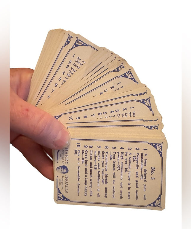 1930s Ingalls Dream Cards Fortune telling oracle Vintage rare oracle zodiac