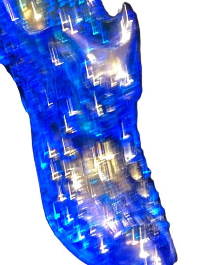 Vintage Fenton Hobnail Cobalt blue fancy glass boot
