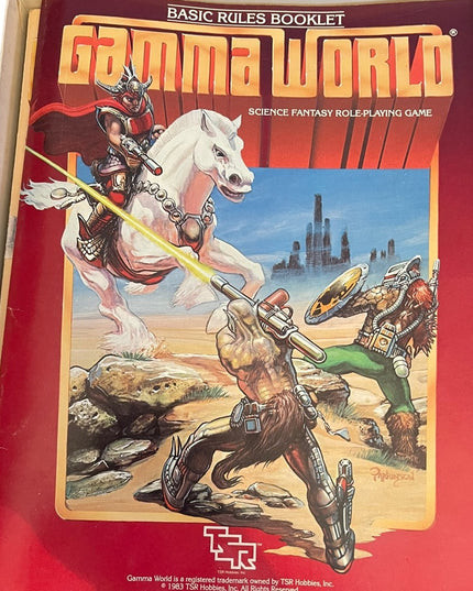 - TSR Vintage 1983 Role play Game box books science fantasy Gamma World
