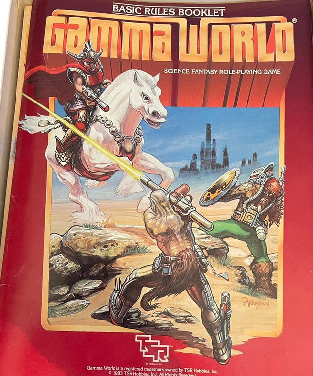 - TSR Vintage 1983 Role play Game box books science fantasy Gamma World