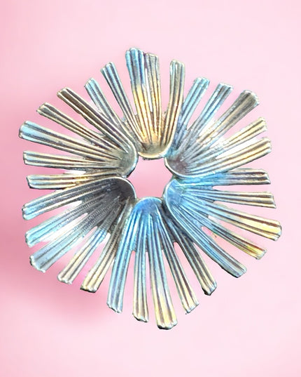 Vintage Mid Century Modernist starburst brooch sterling siver 925 Beau
