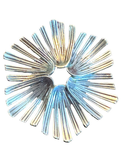 Vintage Mid Century Modernist starburst brooch sterling siver 925 Beau