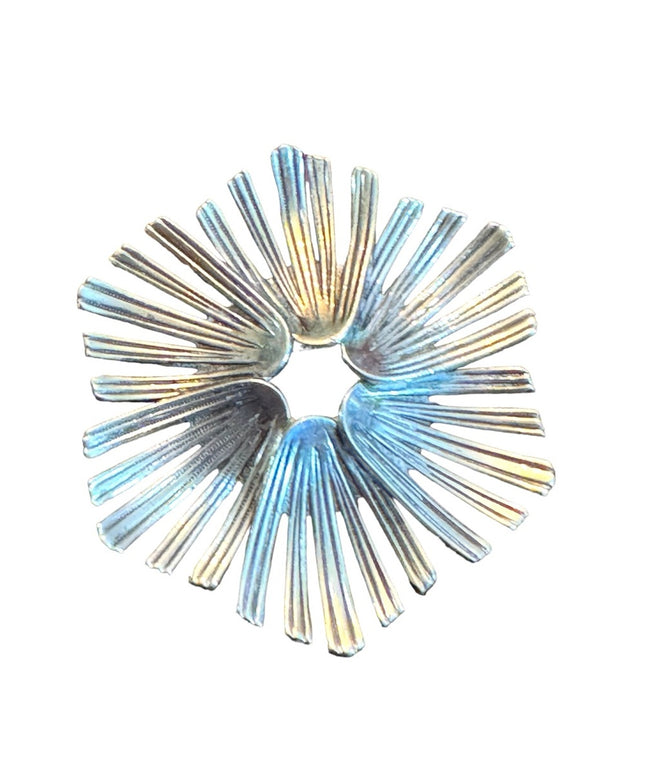 Vintage Mid Century Modernist starburst brooch sterling siver 925 Beau