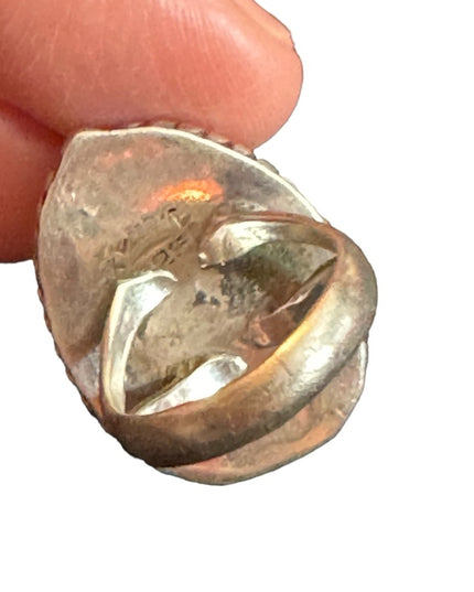 Vintage Sterling silver 925  turquoise handmade Southwestern ring