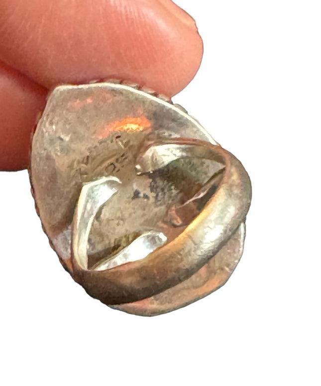 Vintage Sterling silver 925  turquoise handmade Southwestern ring