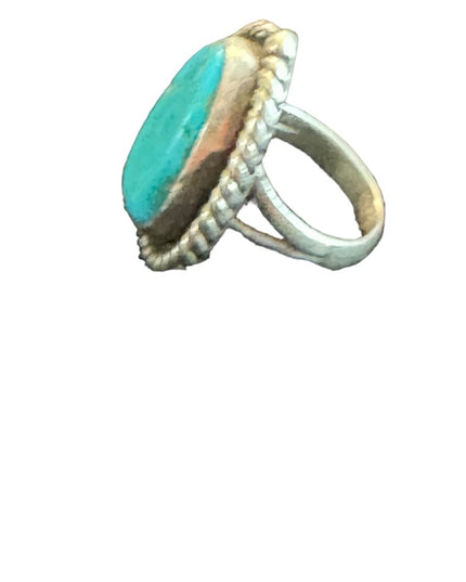 Vintage Sterling silver 925  turquoise handmade Southwestern ring