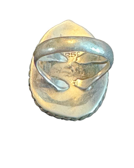 Vintage Sterling silver 925  turquoise handmade Southwestern ring