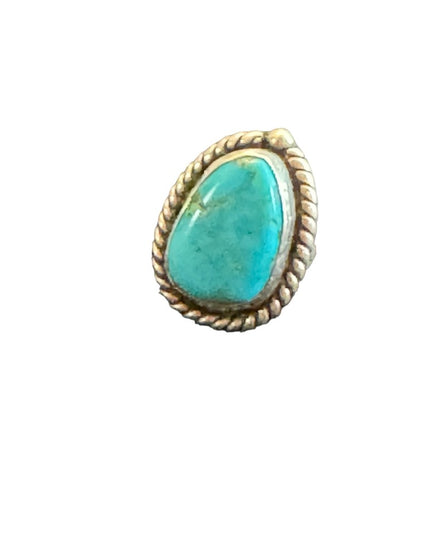 Vintage Sterling silver 925  turquoise handmade Southwestern ring