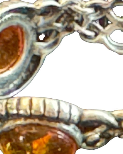 Vintage Sterling silver amber? 925 link bracelet