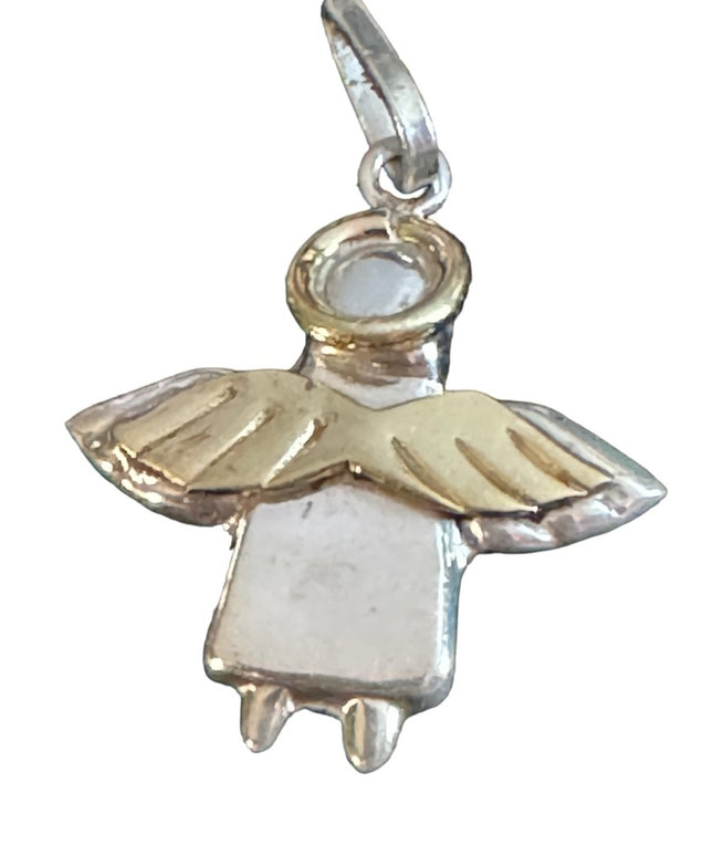 Vintage sterling silver 925 Mexico angel pendant