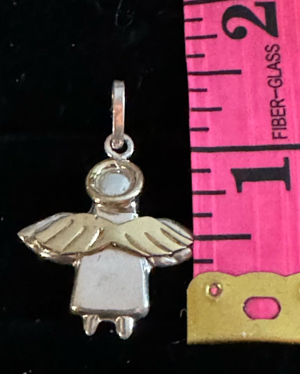 Vintage sterling silver 925 Mexico angel pendant