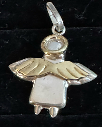 Vintage sterling silver 925 Mexico angel pendant