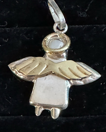 Vintage sterling silver 925 Mexico angel pendant