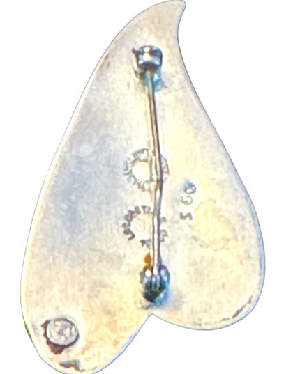 Vintage Los Castillos Sterling silver 925 Taxco Mexico leaf brooch