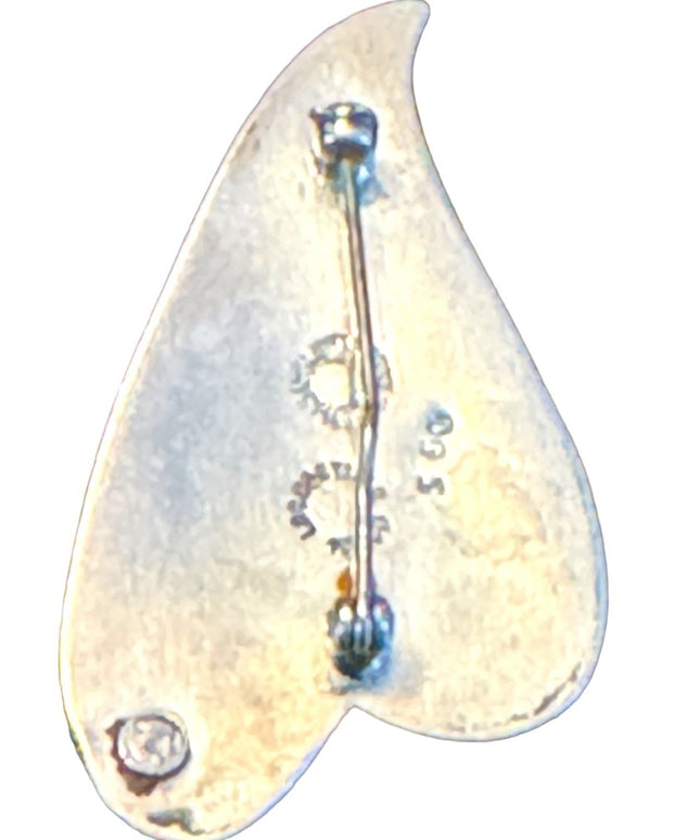 Vintage Los Castillos Sterling silver 925 Taxco Mexico leaf brooch
