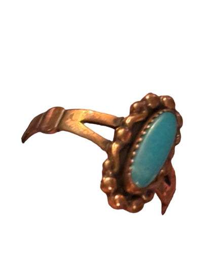 Vintage Bell Trading post copper & turquoise southwestern ring