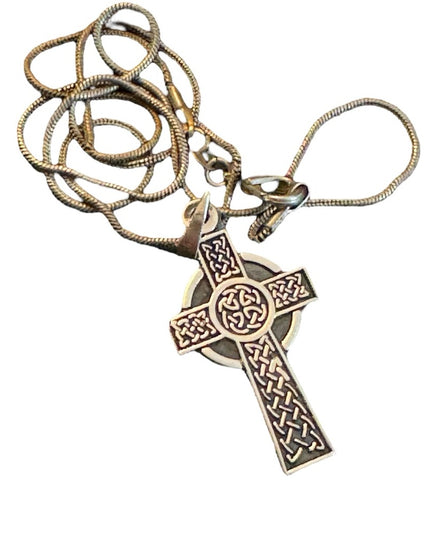 Sterling silver 925 Celtic cross pendant necklace