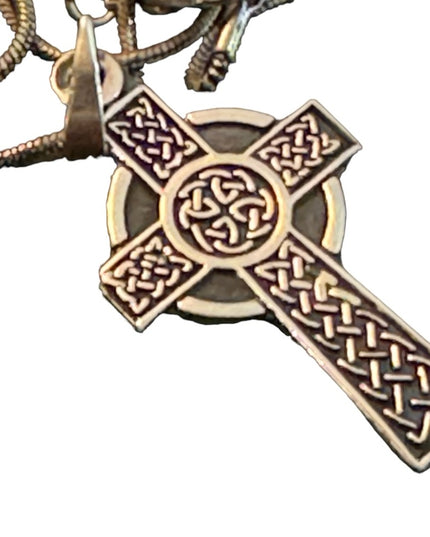 Sterling silver 925 Celtic cross pendant necklace