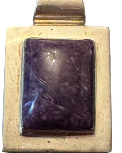 Gorgeous Charoite sterling 925 Silver Necklace, Siberian  Pendant, Harmony