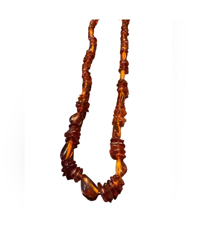 Vintage Honey Amber lovely bead necklace